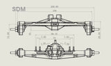 SDM SCX10 3rd Generation TRX4 VP 1/10 Pipe Frame Rc Car Constant Speed Steering Differential Speed Lock Rc Climbing Car Axle DA05