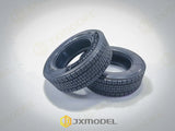 JXmodel 1/14 Tamiya Rc Tractor European 73mm Wide Narrow Rubber Tires 1 Pair