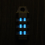 Self-luminous 25 Years Double Tube Tritium TC4 Titanium Alloy Keychain