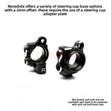 D1-MK-B2 REVED RDX 1/10 RC DRIFT CAR Metal Front Steering Cup 2mm Offset