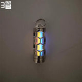 Sterling Silver Tritium Tube Keychain Self-luminous for 25 Years