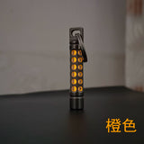 Titanium Alloy Hexagonal Tritium Tube Keychain Self-luminous for 25 Years