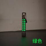 Titanium Alloy Hexagonal Tritium Tube Keychain Self-luminous for 25 Years