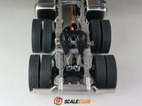 SCALECLUB 1/14 SCANIA R620 730 6x6 Stainless Steel Metal Chassis Assembly