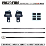 JWB 1/14 Tamiya Volvo FH16 750 Rc Tractor High Top Spotlight CDD-AA6
