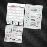 1/10 Rc Drift Car Sticker Wheelbase 256mm SC1128