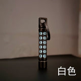 Titanium Alloy Hexagonal Tritium Tube Keychain Self-luminous for 25 Years
