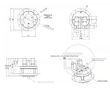 CUT 1/14 360 Degree Rotating Oil-electric Hybrid Slip Ring Rotating Inner Gear Base for 1/14 RC Hydraulic Excavator Chassis DIY