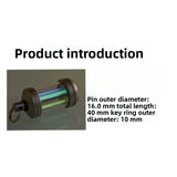 Titanium Keychain with 3pcs 3x 22.5 Tritium Tube Self-luminous for 25 Years