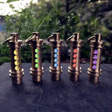 Brass Retro Tritium Trachea Pendant Self-luminous for 25 Years