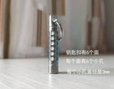 Titanium Alloy Hexagonal Tritium Tube Keychain Self-luminous for 25 Years