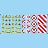 1/14 Rc Hydraulic Excavator Model Warning UV Sticker 128x54mm D422