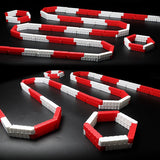 1/24 Rc Drift Car Track Plastic Splicing Guardrail 100pcs