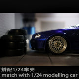 Zerorc Rw00s 1/24 RC Drift Car MR03 BBS 22mm Metal Wheels
