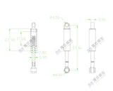 1/14 Tamiya Rc Tractor Metal Suspension Shock Absorber 4pcs BZQ-01