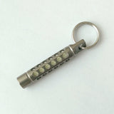 Titanium Alloy Hexagonal Tritium Tube Keychain Self-luminous for 25 Years