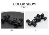 ZDRC V2.0 1/24 3d Printed Plastic Rwd Drift Frame Kit