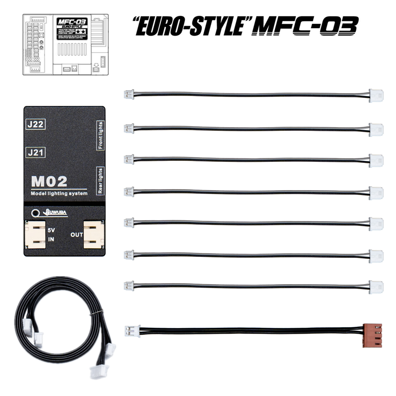 JWB TAMIYA1/14 RC TRACTOR MFC-01 MFC-03 4 IN 1 Light Adapter Module KZ ...