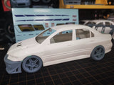 1/24 EVO7 Rc Drift Car 3d Printing Modified Parts with Transfer Sticker Fujimi 039206