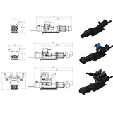 3D Printed  40Mm HPW40 Aluminum Alloy Blade Jet Pump with Reverse Function