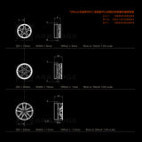 ARKEDGE 1/24 RC DRIFT CAR BY5 TY6 CR5D 18mm 20mm 22mm 4PCS