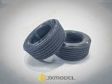 JXmodel 1/14 Tamiya Rc Tractor European 73mm Wide Narrow Rubber Tires 1 Pair
