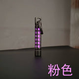 Titanium Alloy Hexagonal Tritium Tube Keychain Self-luminous for 25 Years