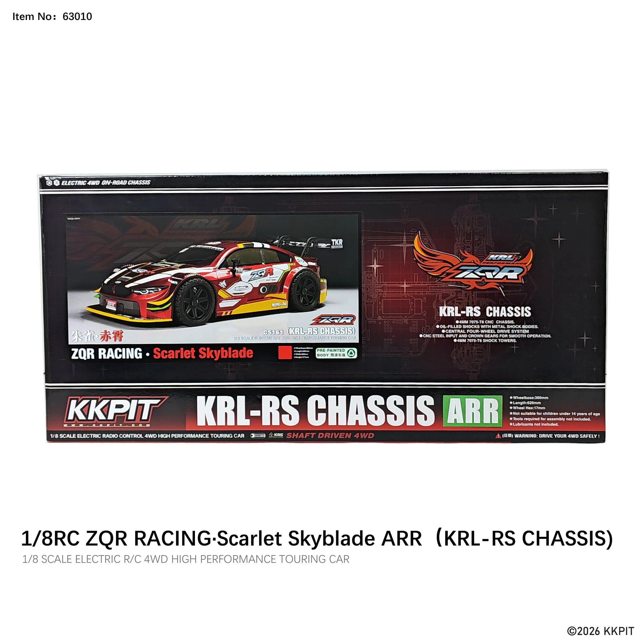 KKPIT 1/8 ZQR Racing Rc Car Kit Arr KRL-RS 360MM Wheelbase – VAJJEXRC