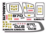 KABOLITE K970 1/14 RC Engineering Excavator Sticker