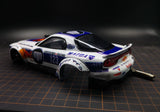 1/24 TAMIYA MADMIKE RX7 BOSS rc drift car body, painted finished 106mm wheelbase