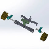 1/87 Alloy Model Static Modified Front Steering Axle Metal Wheels