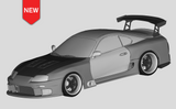 1/24 Supra MK4A80 TOP SECRET Rc Drift Car 3d Print Housing Modified with Transfer Sticker for Tamiya