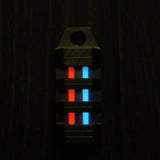 Self-luminous 25 Years Double Tube Tritium TC4 Titanium Alloy Keychain