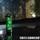 Sterling Silver Tritium Tube Keychain Self-luminous for 25 Years