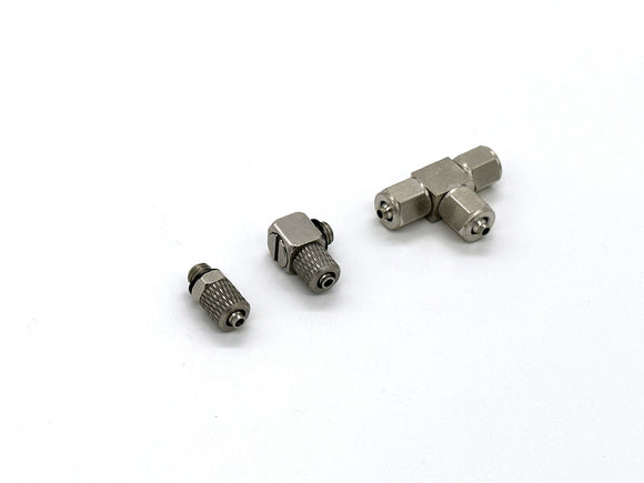 WST J-8 Rc Hydraulic Excavator Micro Pipe Coupling Tee Coupling FOR 4mm Outer Diameter Pipe 10PCS