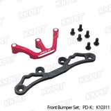 KKPIT 1/10 PDK Rwd Rc Drift Car Metal Bracket Carbon Fiber Front Crash 31911K