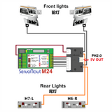 JWB TAMIYA 1/14 ServoNaut M24 Acoustic Light Set Dedicated Adapter Module