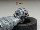 Scaleclub 1/14 Tamiya Rc Tractor Gearbox 27T Front and Rear Differential  Transfer Integrated Gearbox
