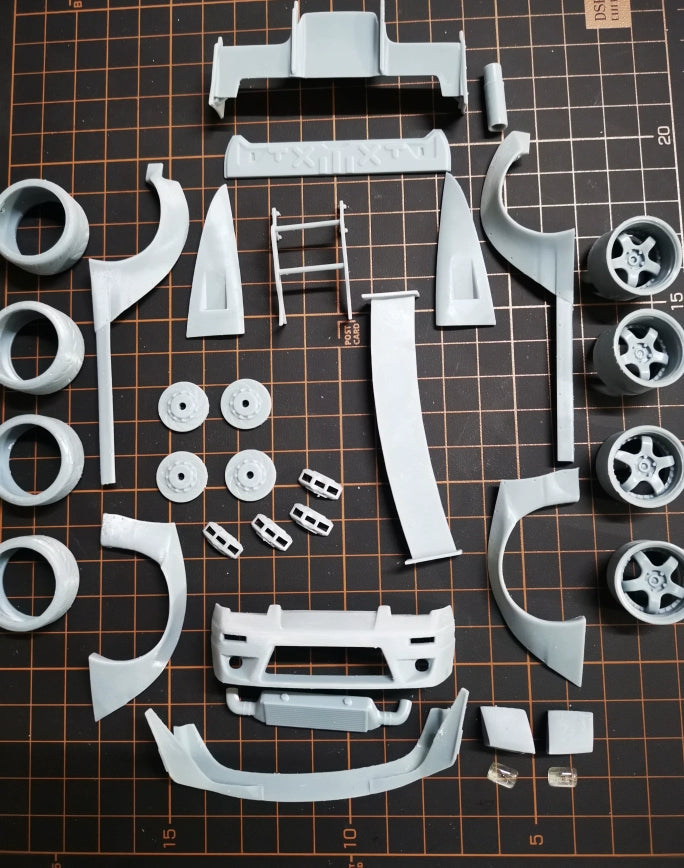 1/24 Rc Drift Car 180sx ROCKET BUNNY V1 3d Printing Parts for