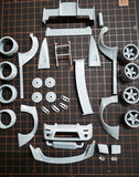1/24 Rc Drift Car 180sx ROCKET BUNNY V1 3d Printing Parts for Fujimi