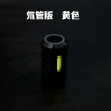 Color Titanium Alloy Tritium Tube Keychain Self-luminous for 25 Years