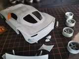 1/28 RX7 3d printed car shell finished kit 90mm wheelbase 70mm wide