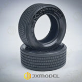 JXmodel 1/14 Tamiya Rc Tractor European 73mm Wide Narrow Rubber Tires 1 Pair
