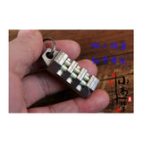 Self-luminous 25 Years Double Tube Tritium TC4 Titanium Alloy Keychain