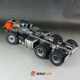 SCALECLUB 1/14 SCANIA R620 730 6x6 Stainless Steel Metal Chassis Assembly