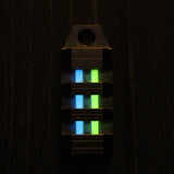 Self-luminous 25 Years Double Tube Tritium TC4 Titanium Alloy Keychain