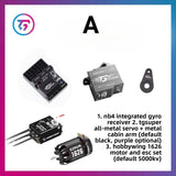 TG Super 1/24 Rc Drift Car Motor ESC Steering Gear Combination