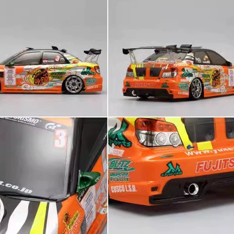 1/10 RC Drift Car YUKES Impreza SC1389 Wheelbase 256mm Sticker
