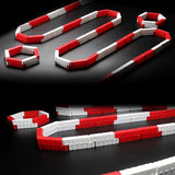 1/24 Rc Drift Car Track Plastic Splicing Guardrail 100pcs