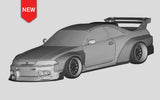 1/24 R33 GTR AERO HELLA Rc Drift Car Shell 3d Print Op  for Tamiya